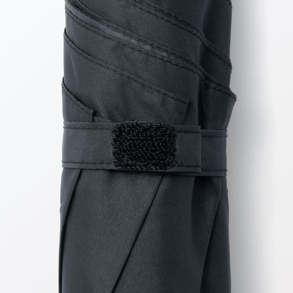 MUJI Folding Umbrella for Sun and Unisex 60cm Rib Length Rain, Adult, DEA53A5A, Black,