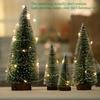 Mini Christmas Trees Artificial Pine Needle Desk Ornaments 10/15/20cm Fake Evergreen Trees for Holiday Decoration