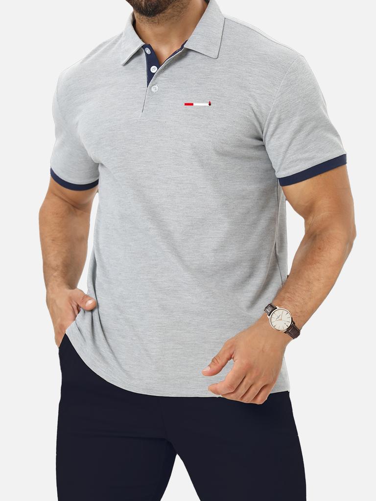 Men's Polo Shirts Short Sleeve - Shirts for Men's Regular-Fit, Casual Athletic Collared T-Shirts Black