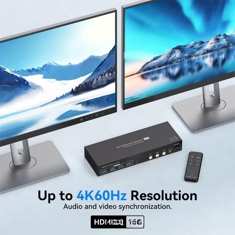 8K HDMI & USB 3.0 Dual-Channel KVM Switcher