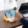 Figure Model Cat Shaped Phone Holder Resin Cat Shape Phone Bracket  Doll Decorations