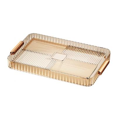 Water Drainage Tea Tray Plastic Transparent Tea Serving Drain Tray Space Saving Quick Drying Dish