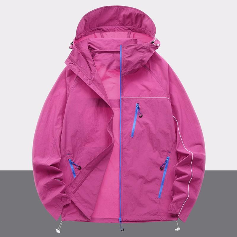 UPF50 Lightweight Hooded Sun Protection Jacket Men Women Outdoor Activities Breathable Windbreaker