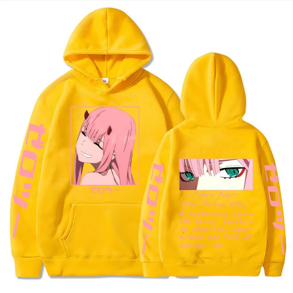 Darling In The Franxx Hot Anime Hoodie Zero Two Eyes Graphic  Sweatshirt Men Womnen Design Pullover Men's Fleece Hoodies