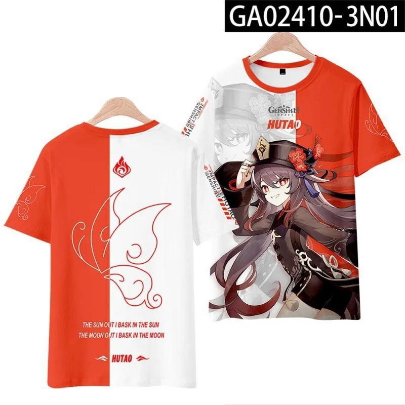 

Новая игра аниме Genshin Impact Hutao Yae Miko принт футболка 3D мужчины женщины косплей футболка летняя уличная одежда Harajuku унисекс S