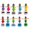 Car Decoration Dancing Doll Car Accessories Solar Power Toy Shaking Head Hawaii Swinging Animated Girl Car Ornament Car-styling
