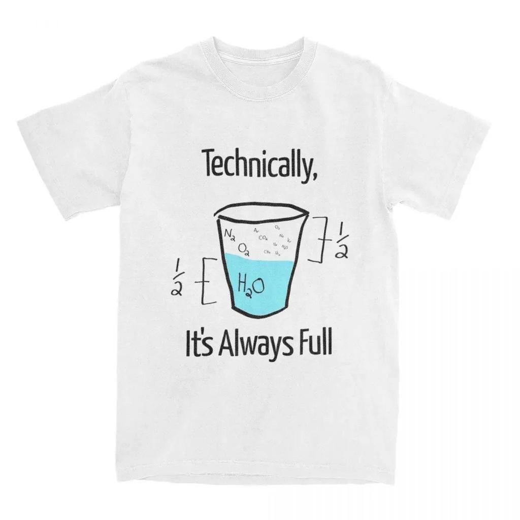 Men's Science Is Optimistic T-Shirts Technically It is Always Full  Top Tee Summer Classic T Shirt Casual Tshirt Plus #Color