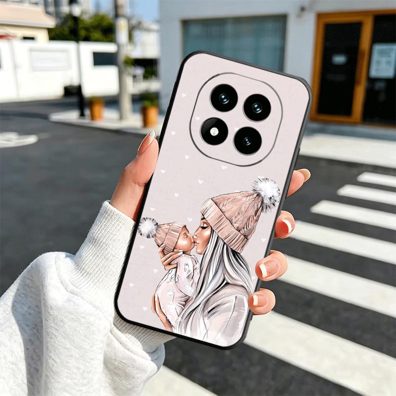 

Mom Baby Girls Theme Soft Phone Case for Xiaomi Redmi Note 12 13 14 15 Pro Plus 11 12S 11S 11T 10 4G Black Cover Back Shell Redmi Note 13 5G