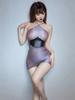 Sexy Women's Pencil Dresses Backless PU Patchwork Mesh Sheer Package Hip Mini Dresses Nightclub Party Allure Dresses Woman Cloth