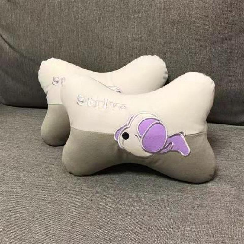 Car Neck and Lumbar Support Pillow Set – Cute Cartoon Design