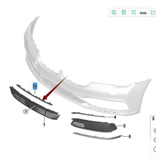 51117369897: Center Trim Bright Strip for BMW 730Li/740Li G11/G12