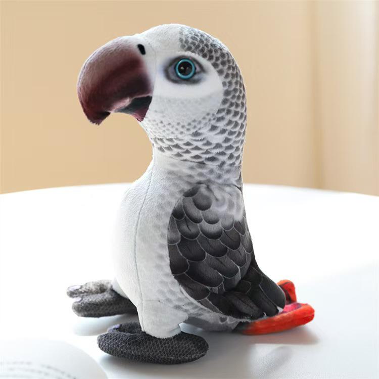 Cross-border Macaw Parrot Plush Toy - Children's Cognitive Bird Figurine