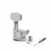 Black Square Head Folk Guitar Tuning Pegs with Enclosed Design and Built-in String Winder.