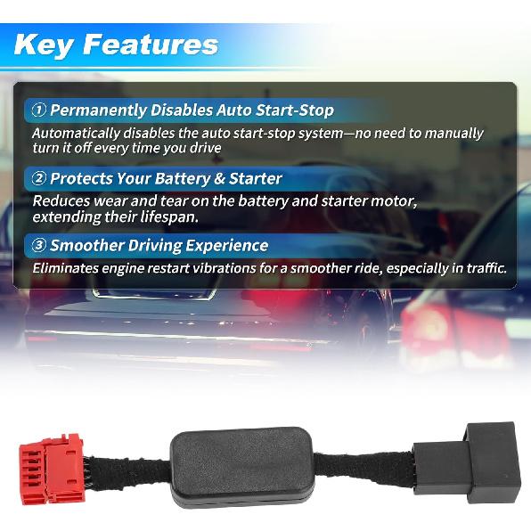 Eliminatore Auto Start Stop per Volkswagen Tiguan 2016-2024 per Seat Tarraco 2024 Modulo Disabilitatore Auto Start Stop Disattiva Sistema Spegnimento Automatico Motore