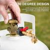 Practical Propanes Grills Adapter Quick Connecting Fitting with Pressure Gauge Metal Propanes Grills Fitting for Cooking