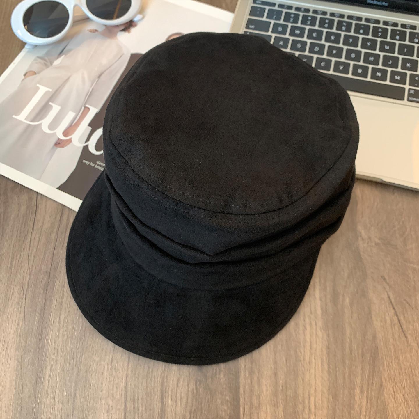

Korean Hot Style Suede Octagonal Equestrian Cap for Women - Slimming, Versatile Spring/Autumn Duckbill Design M (56-58cm)