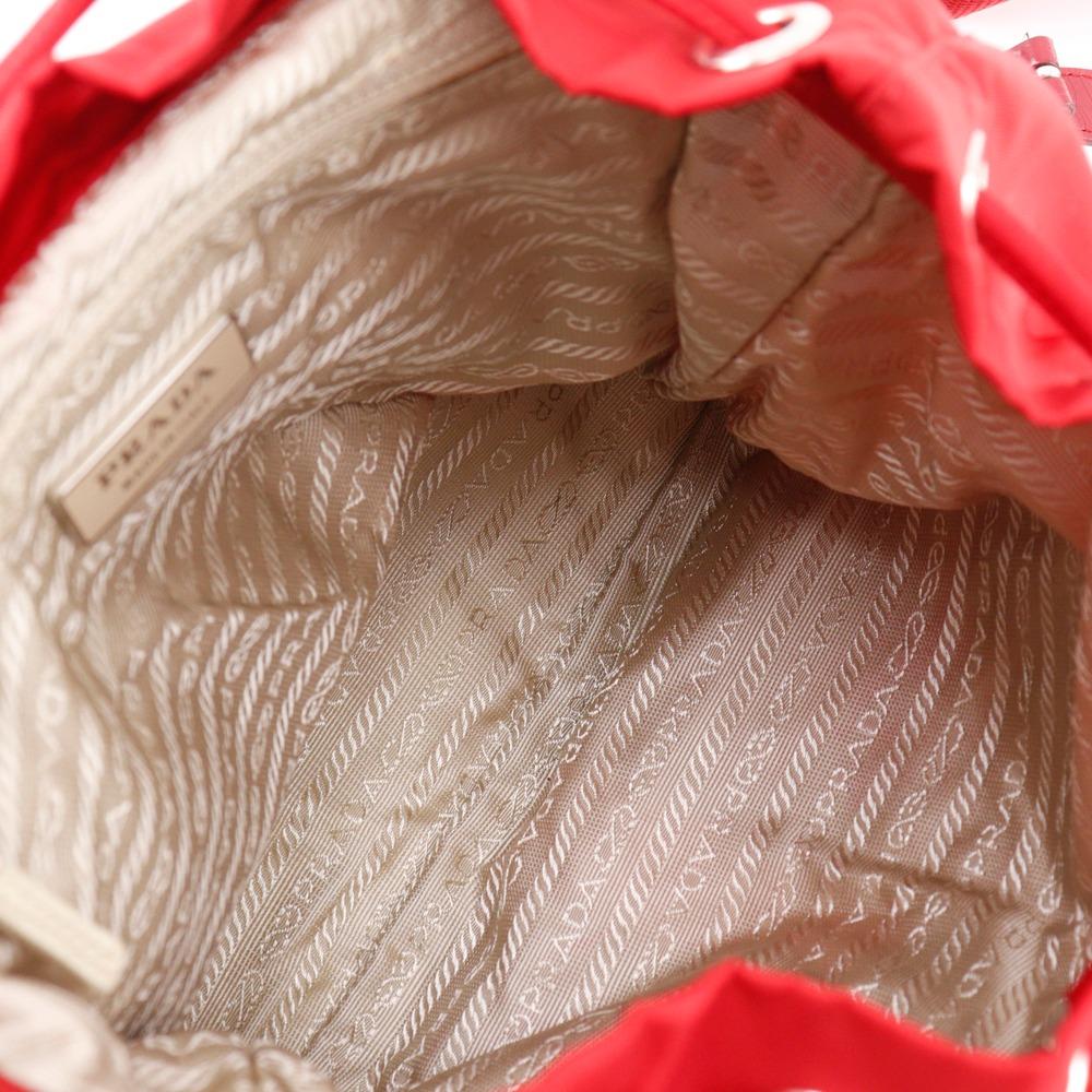 PRADA Backpack Daypack BZ6677 VERA SPORT ROSSO Red Nylon Women Used