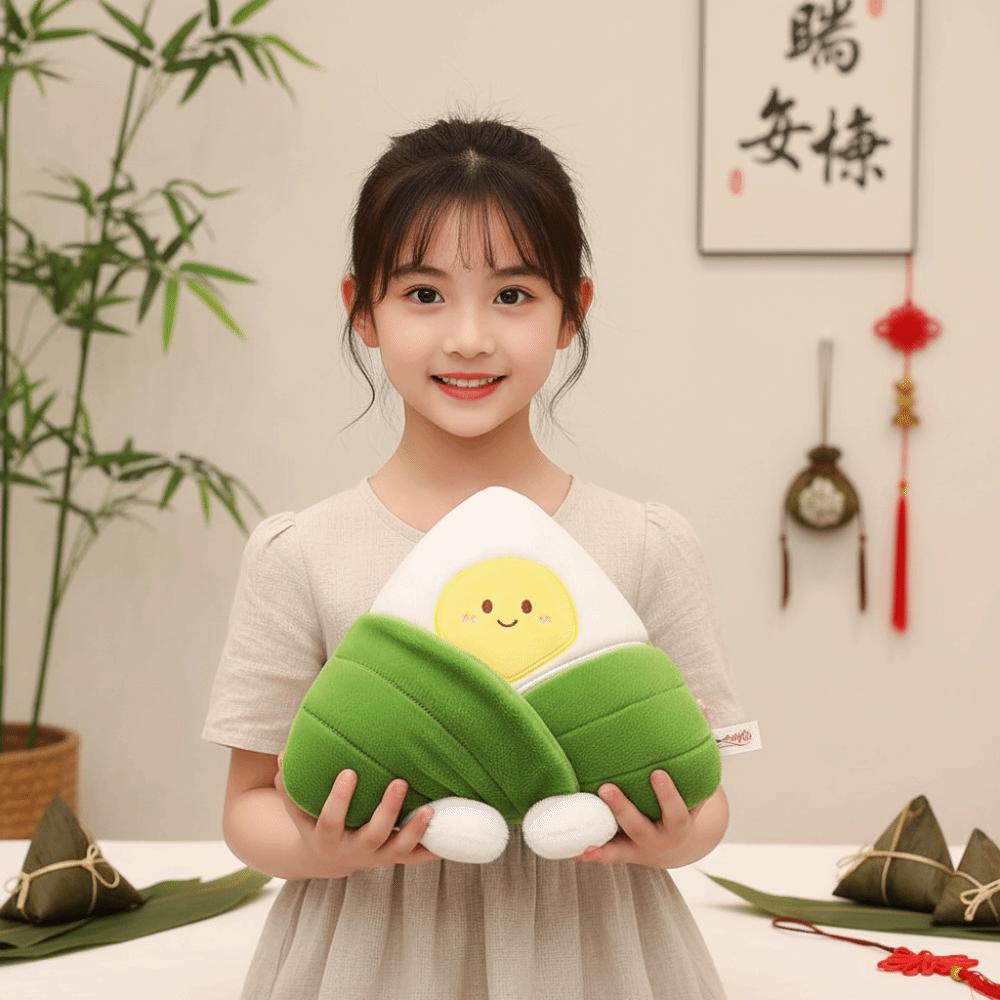 Ultra-Soft Velvet Cartoon Zongzi Plushie Dragon Boat Festival Doll Bedside Comfort Toy