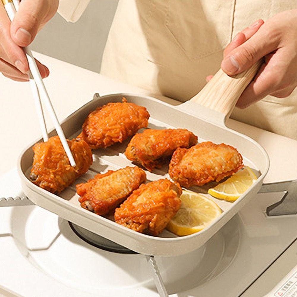 Non-stick Steak Pan Striped Pattern Egg Frying Pan Kitchen Cookware Egg Griddle Pan  Stove Top