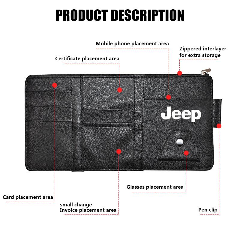 Parasole Auto Tipo Punto Borsa Portaoggetti Multifunzione Accessori Auto Per Jeep Renegade Wrangler JK Grand Cherokee XJ Willys Compass Command Patriot