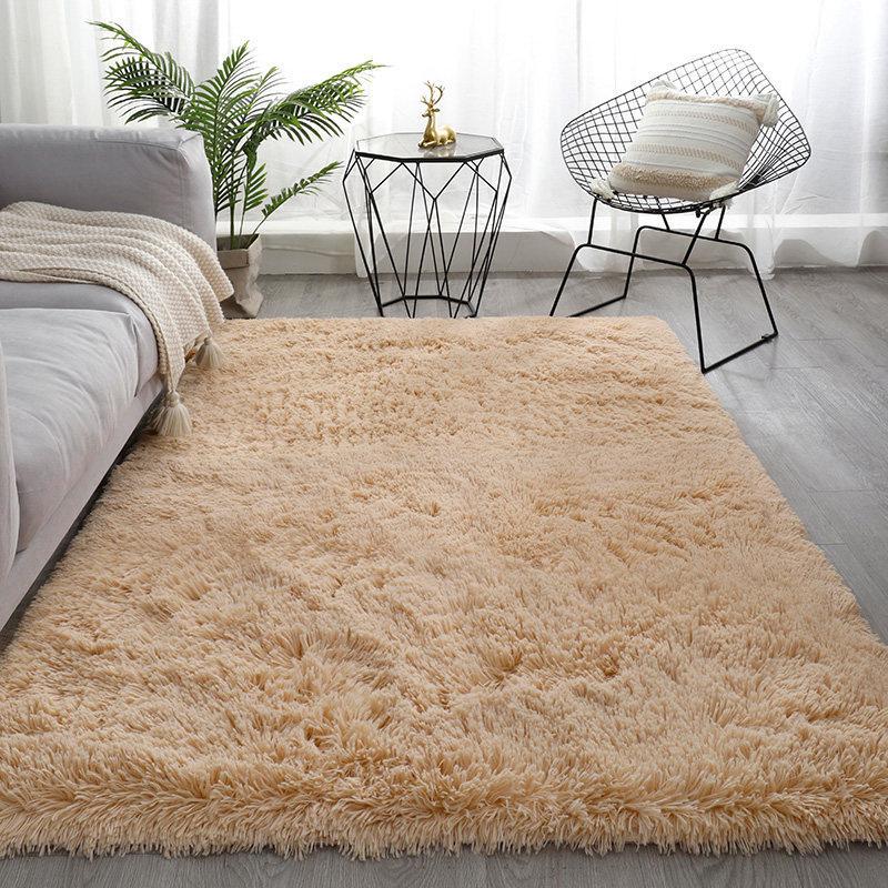 Weicher Teppich für Wohnzimmer Grüner Schlafzimmerteppich Langflor Rutschfest Babyteppich Balkondecke Gemütliche Nachttischteppiche Dekoration