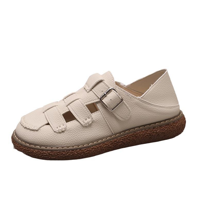 Baotou Sandals Women's 2025 Summer and Autumn New Two-wear Thick-soled Hole Shoes Flat-soled Soft-soled Versatile Casual Single Shoes