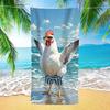 Funny Rooster Print Beach Towel Quick Dry Microfiber Towel Soft Lightweight Absorbent Towel for Summer Beach Pool and Travel Use