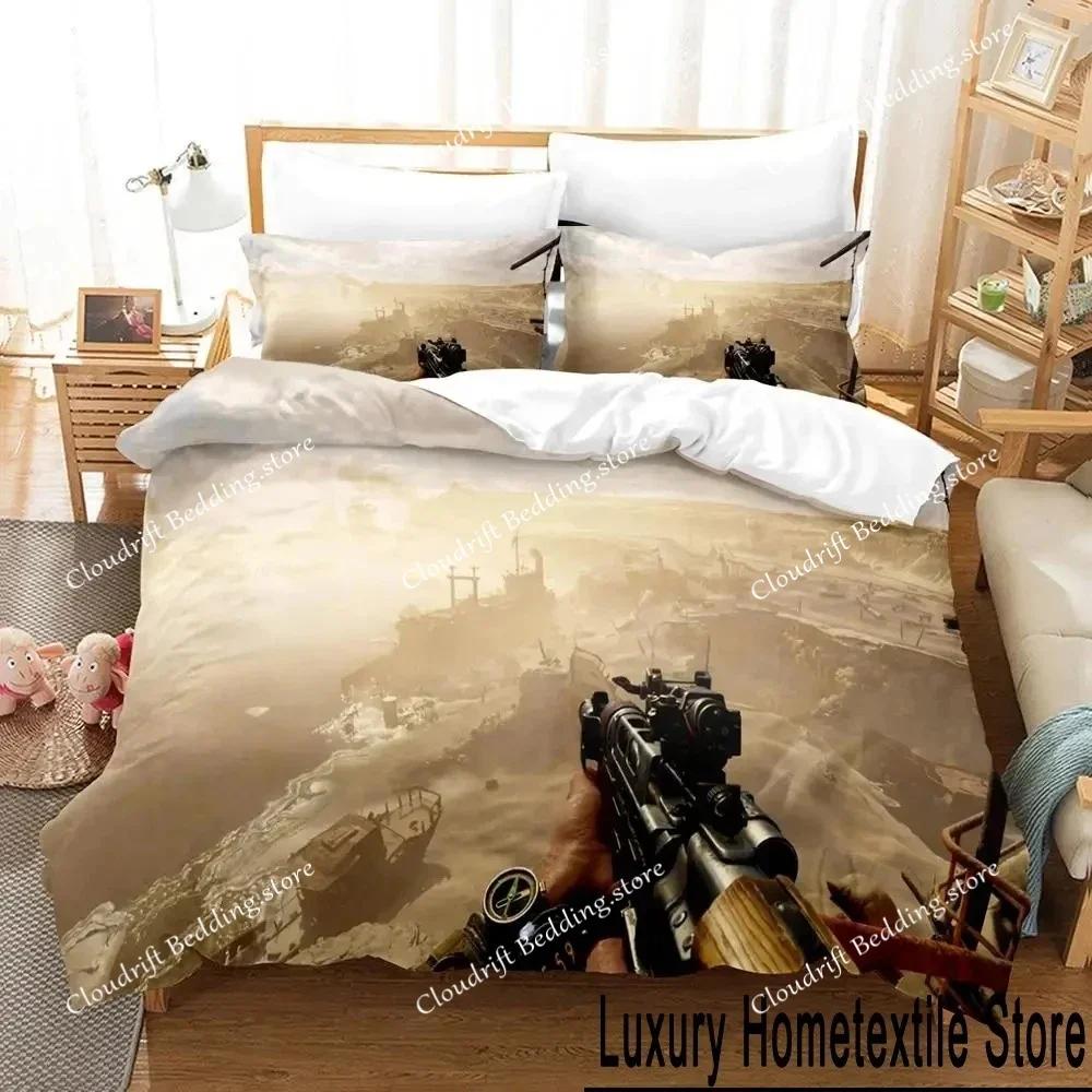 3D Print Game Metro Exodus Bedding Set Duvet Cover Bed Set Quilt Cover Pillowcase Comforter king Queen Size Boys Adult Bedding02