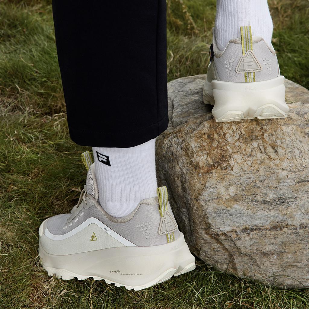 New FILA Cushioning, Wear Resistant Low top Running Shoes Women's White Gray A12W511201FPP