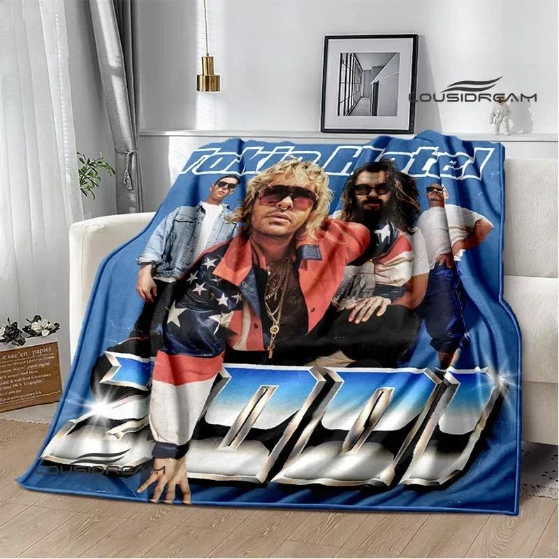 Rock band Tokio Hotel Printed blankets Picnic blanket Flange Warm blanket Home travel blankets bed linings birthday gift