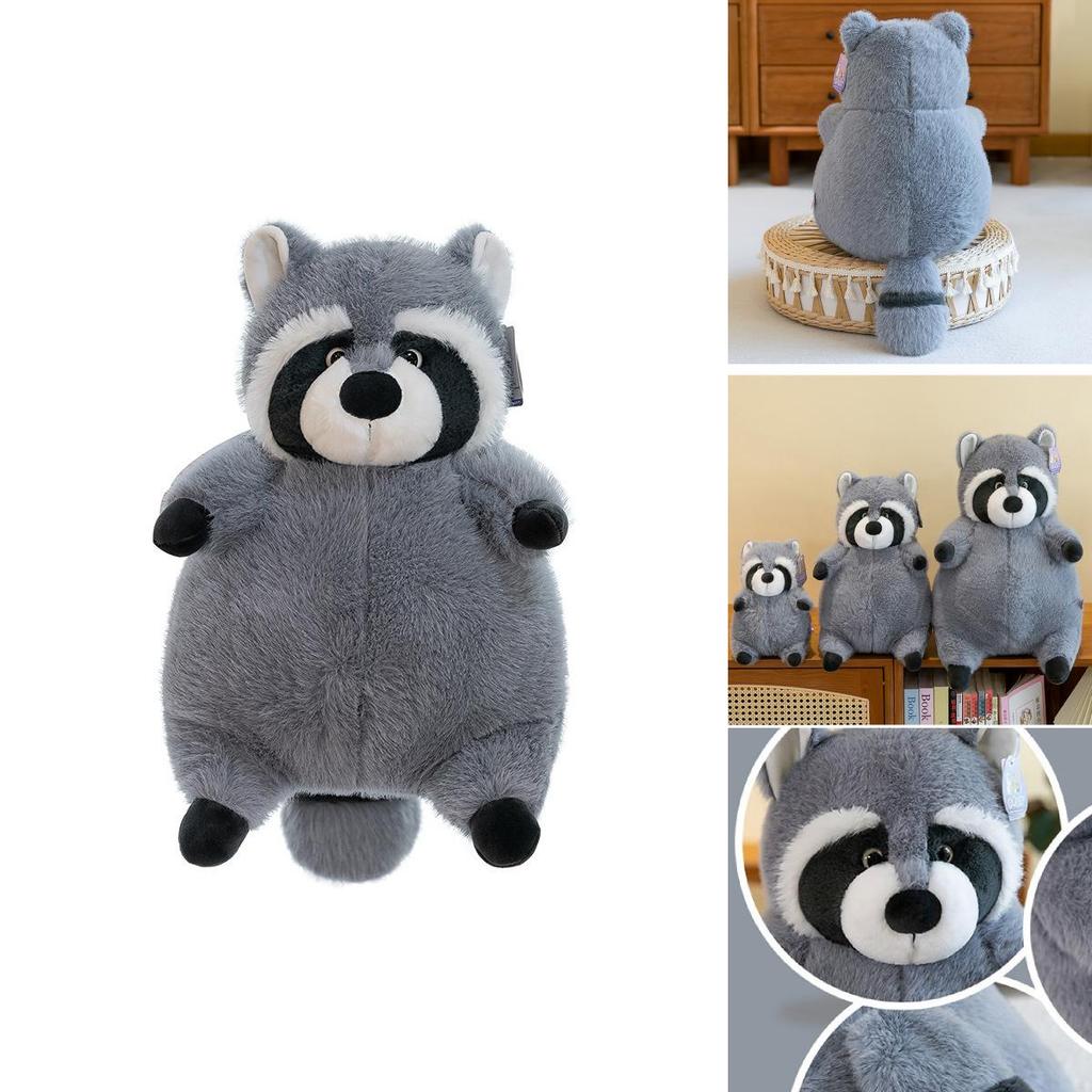 Adorable Plush Raccoon Toy Soft Comforting Cuddly Pillow For Kids With Custom Design