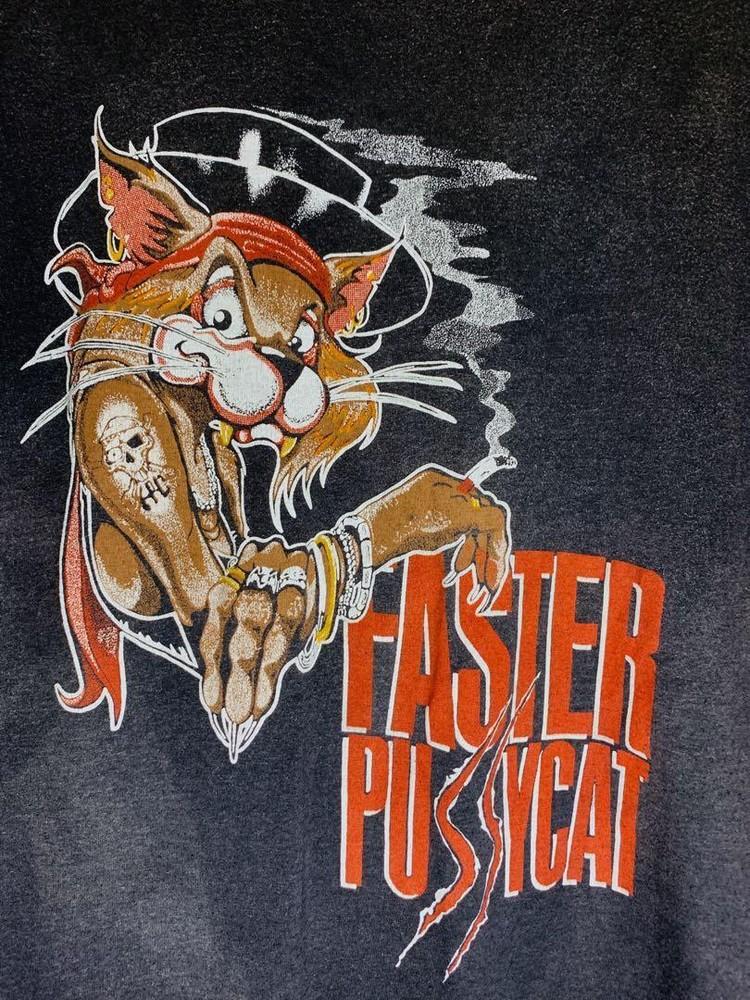 band FASTER PUSSYCAT Cotton Black Men T-shirt Unisex T-Shirt S