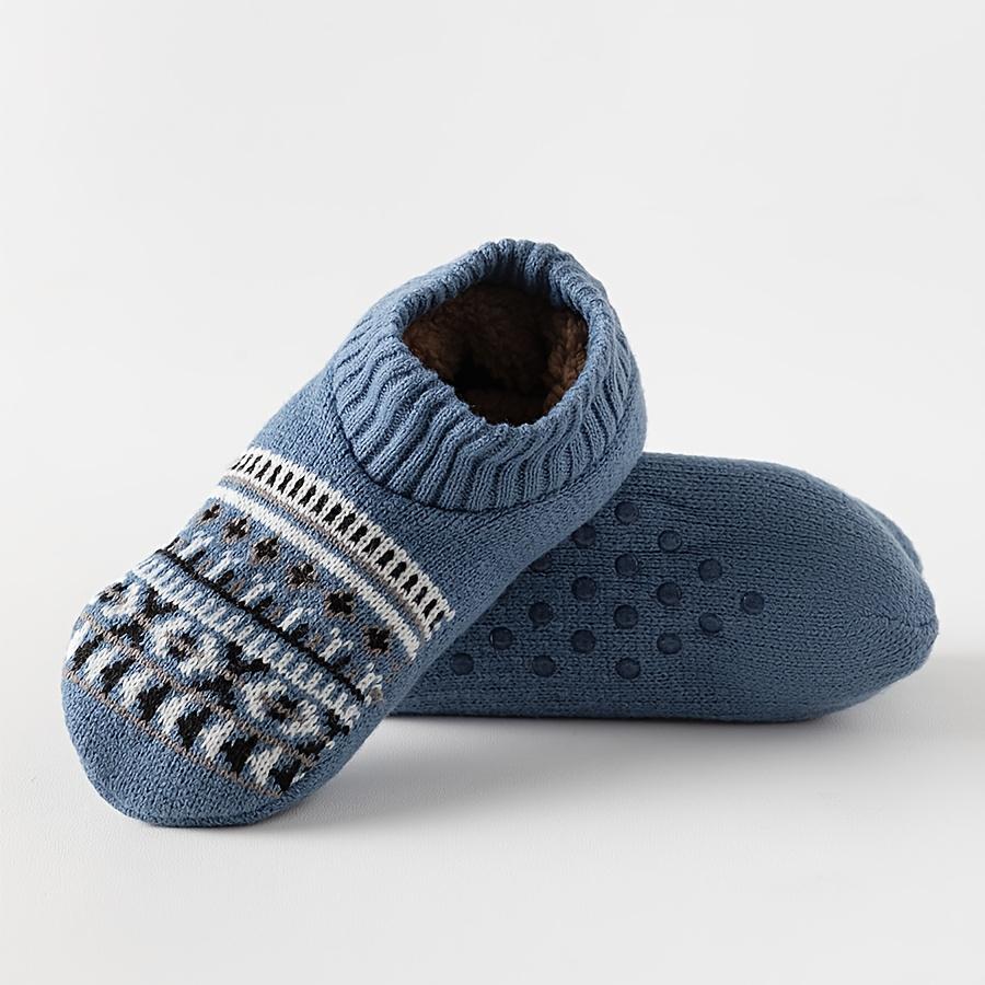 Unisex Autumn/Winter Classic Ethnic Print Warm Anti-Freeze Comfortable Soft Beige Friendly Versatile Floor Socks Cozy Couple Socks