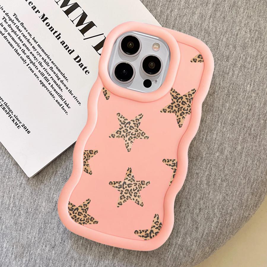 Leopard Star Design Soft Phone Cover Case for iPhone 12 11 14 XR 17 Air 8 16 Pro Max 13 15 Plus