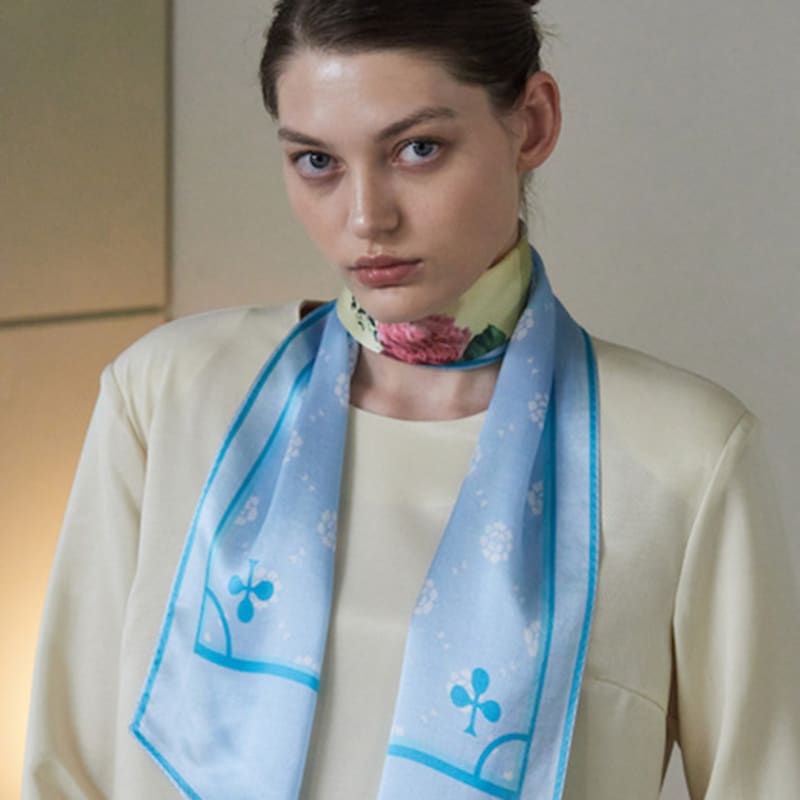 ANA MAISON Anamaison Lager Long Petit Silk Scarf [PML-1408]