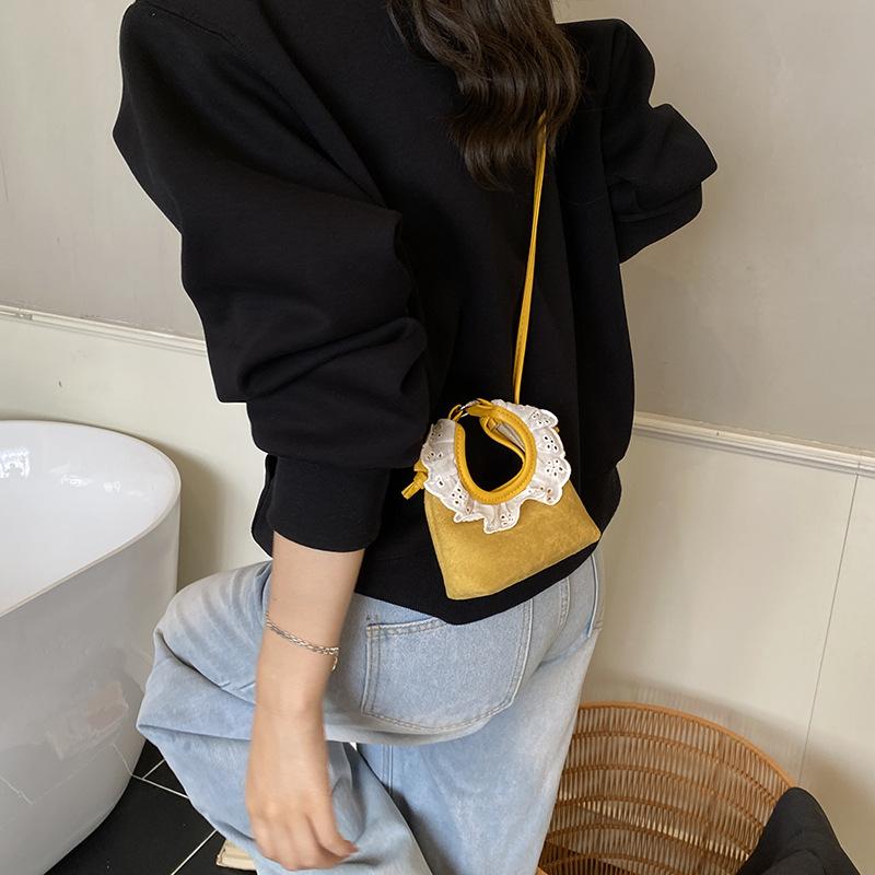 Sac à main pour petite fille à bordure en dentelle, Mini sac bandoulière mignon pour bébé, Sac à bandoulière unique pour enfant