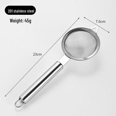 ZISIZ Stainless Steel Small Round Handle Mesh Strainer Set