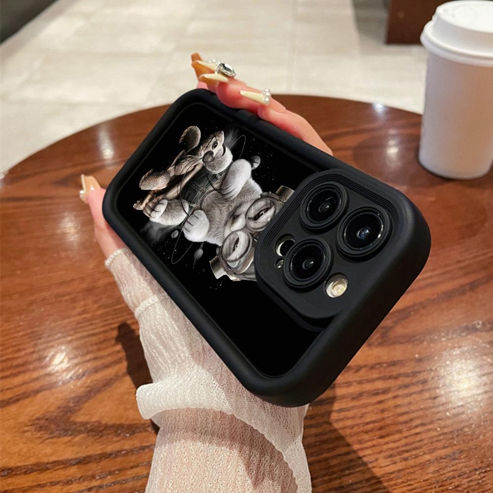 Angel Eye TPU Soft Phone Case for Samsung A05 A13 A23 A53 A14 A24 A34 A54 A15 A25 A35 A55 S20 S23 FE S24 Ultra Ae70 Cat Joyride On A Scooter Art