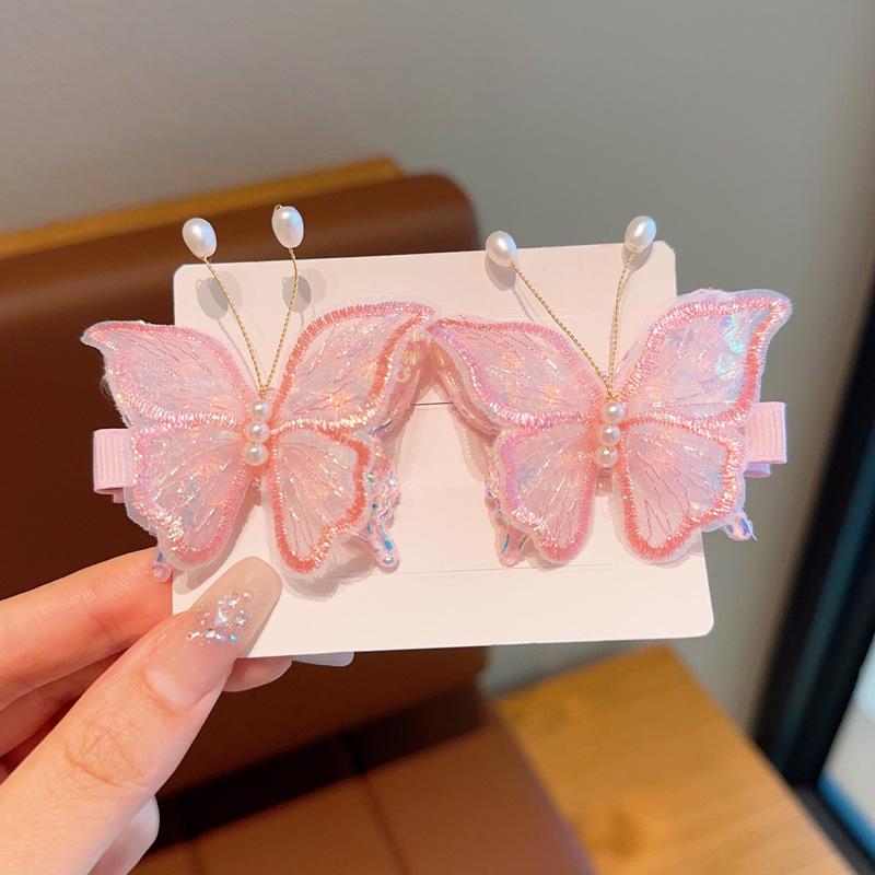 

Двухслойная заколка-бабочка с пайетками в античном стиле для девочек