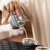 Chaxun Gilded Silver Vine Ceramic Kung Fu Teapot