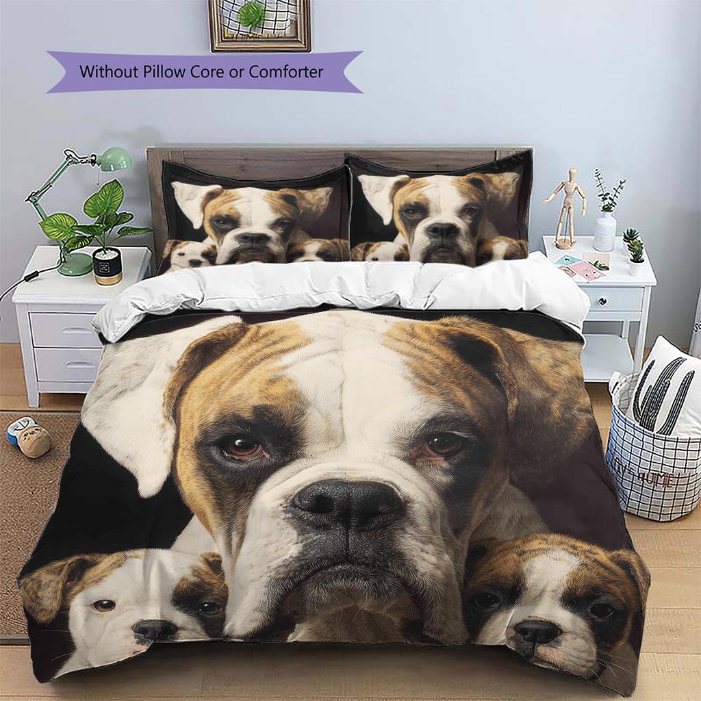 Black Boxer Pattern Bedding Home Decoration Birthday Gift (1 * Duvet Cover + 2 * Pillowcase, Without Core)