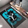 F1 Racing Area Rug, George Russell GR63 Mercedes Petronas Car Overhead Track Print, Motorsport Fan Decor, Non-Slip Mat