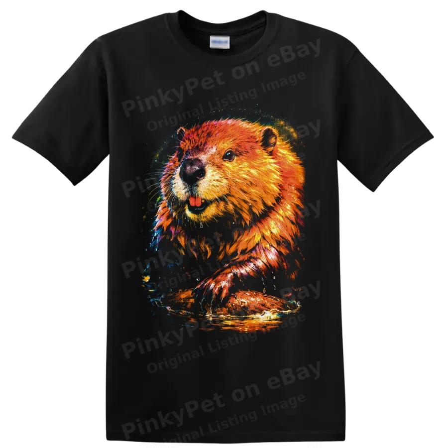 Sea Otter T Shirt Colorful Aquatic Animal Wildlife Art Graphic Tee Gift Nature