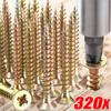160/320 Stück Selbstschneidende Metallschrauben Kreuzschlitz Senkkopf Senkkopfschrauben Gipskarton Holz Kreuzschrauben Befestigungsmittel Sortiment-Kits
