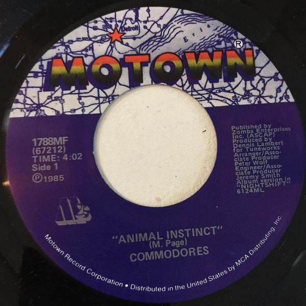 

7-дюймовая пластинка COMMODORES Animal Instinct 1788MF Motown 1985 US SoulFunk Б/у