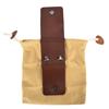 Collapsible Foraging Bag Leather Trim Outdoor Pouch Bag Portable Foraging Pouch  Mushroom Foraging