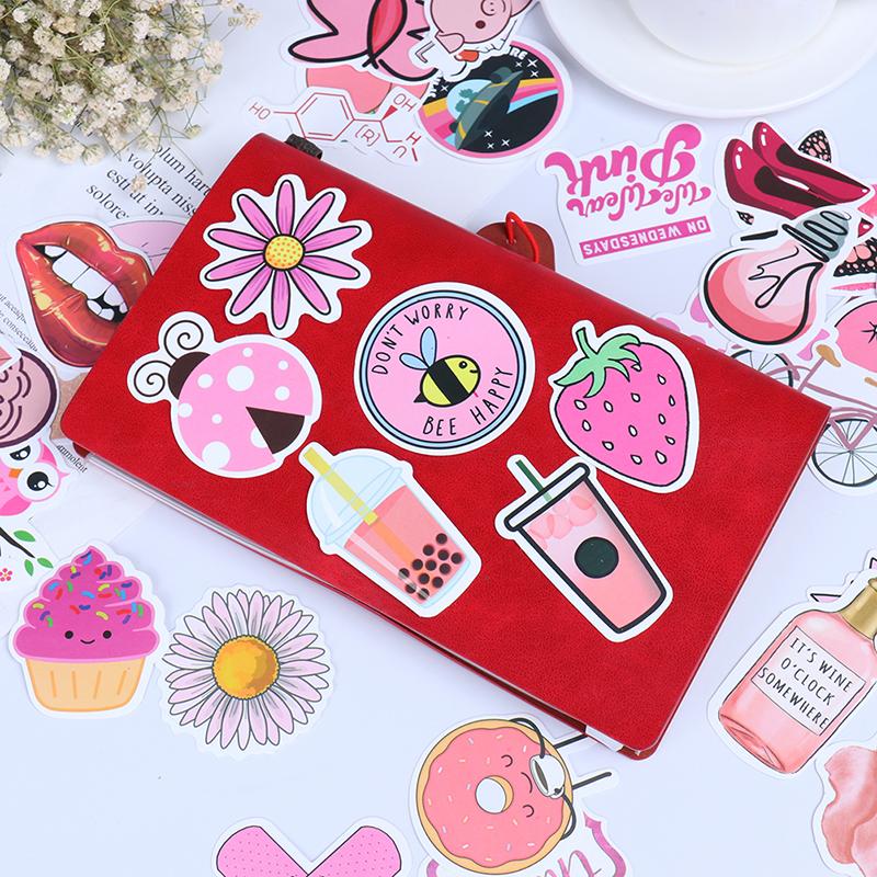 50 ცალი მულტფილმი ვარდისფერი გოგონების სტიკერები წვრილმანი ჩემოდანი ლეპტოპ გიტარა ველოსიპედის მანქანის ტრიალებს