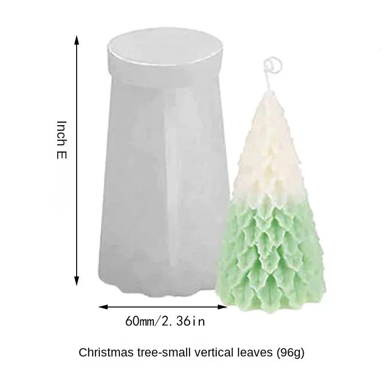 

3D форма для силиконовой елки DIY форма для ароматерапевтической свечи дизайн с кристальной капельницей маленькие листья кедра ремесло украшение