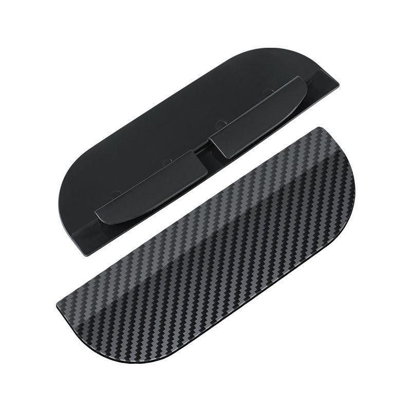 Universal Carbon Fiber Rearview Mirror Rain & Sun Shield with Dustproof Baffle