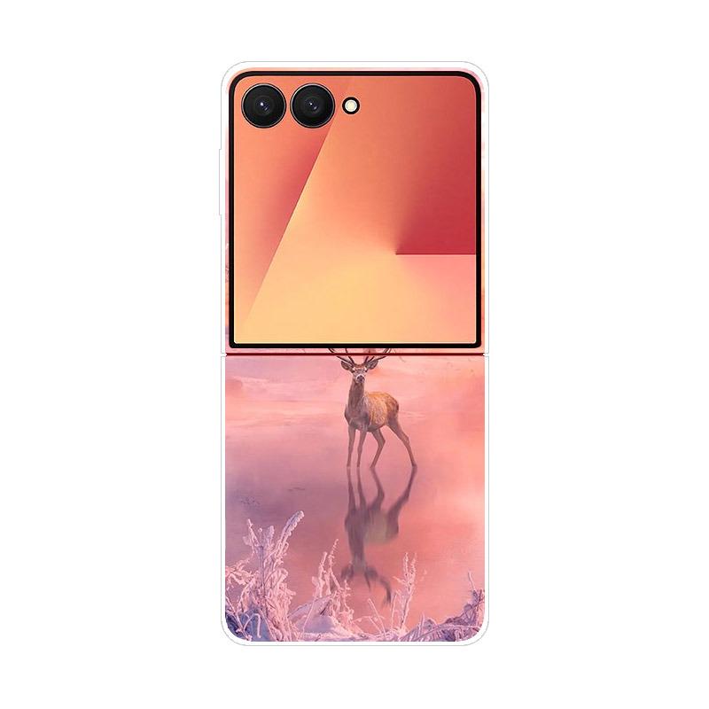 Luxury Transparent Phone Case For Samsung Galaxy Z Flip 7 Cases Hard PC Folding Cover For Galaxy Z Flip7 Shockproof Capa Fundas
